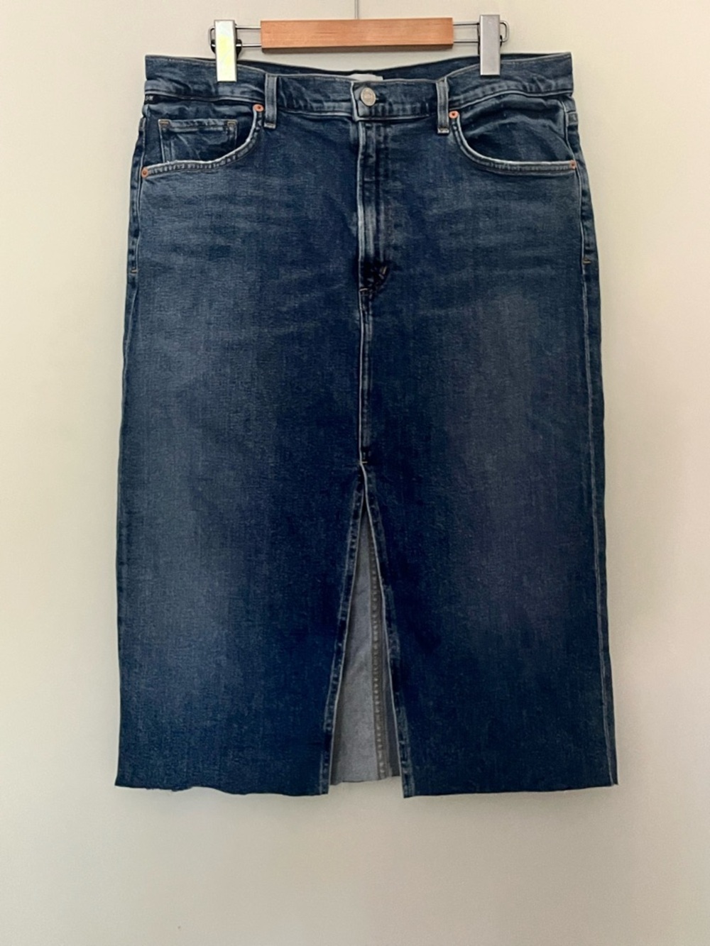 Citizens of Humanity Indigo Blue Midi Skirt 32